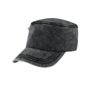 Ladies Enzyme Washed Pillbox Cap