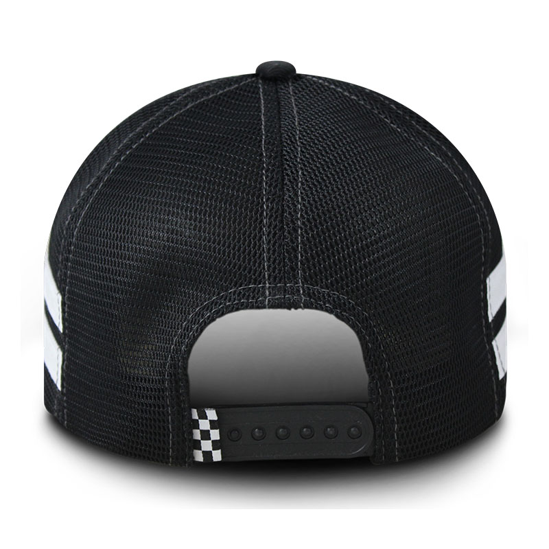 Checker & Stripe Mesh Snap Cap