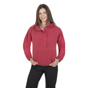 Ladies Plush 1/2 Snap Micro-fleece