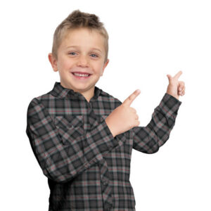 Kids' Fine Line Plaid L/S Flannel Shirt