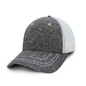 Ladies Mélange Contrast Stitch Velcro Mesh Back Cap
