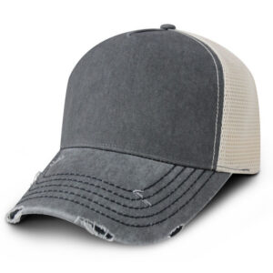 Distressed Rugged Mesh Snap Cap